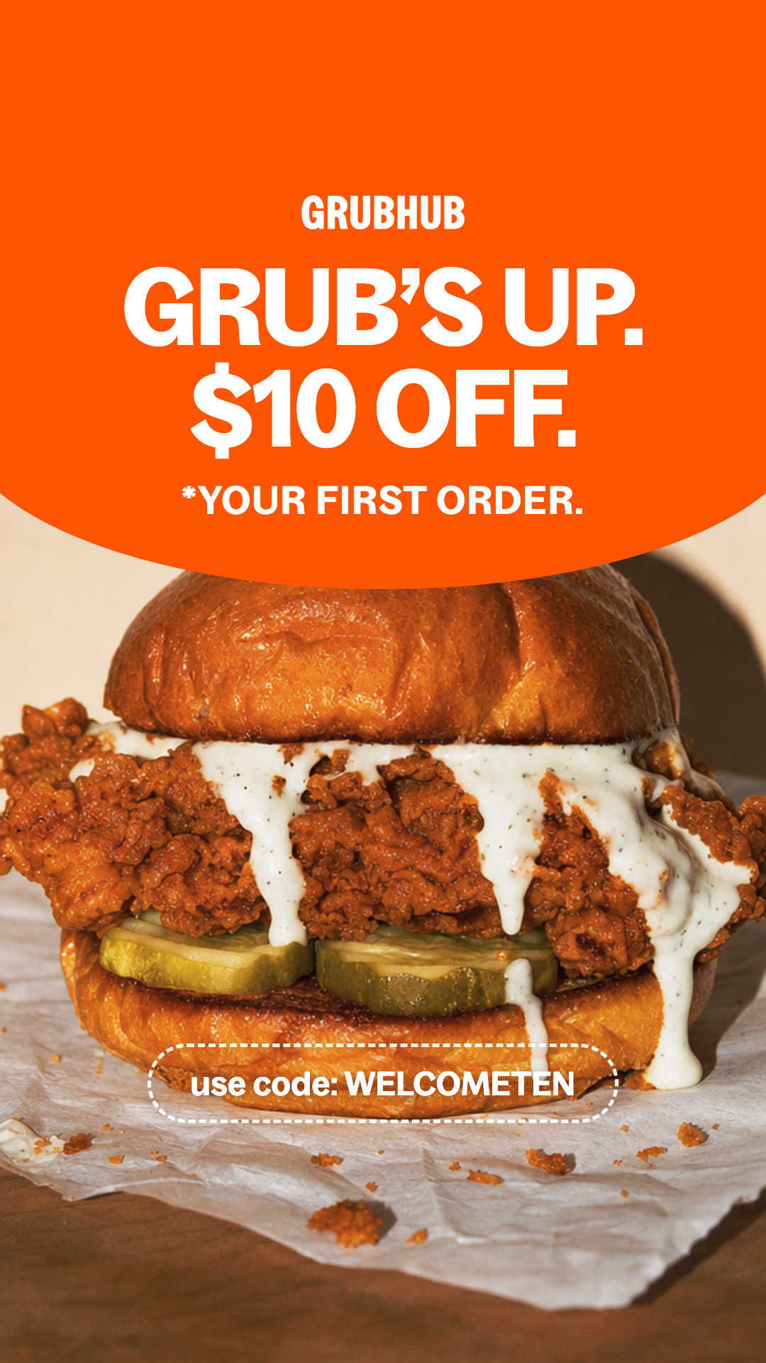 Grubhub static ad
