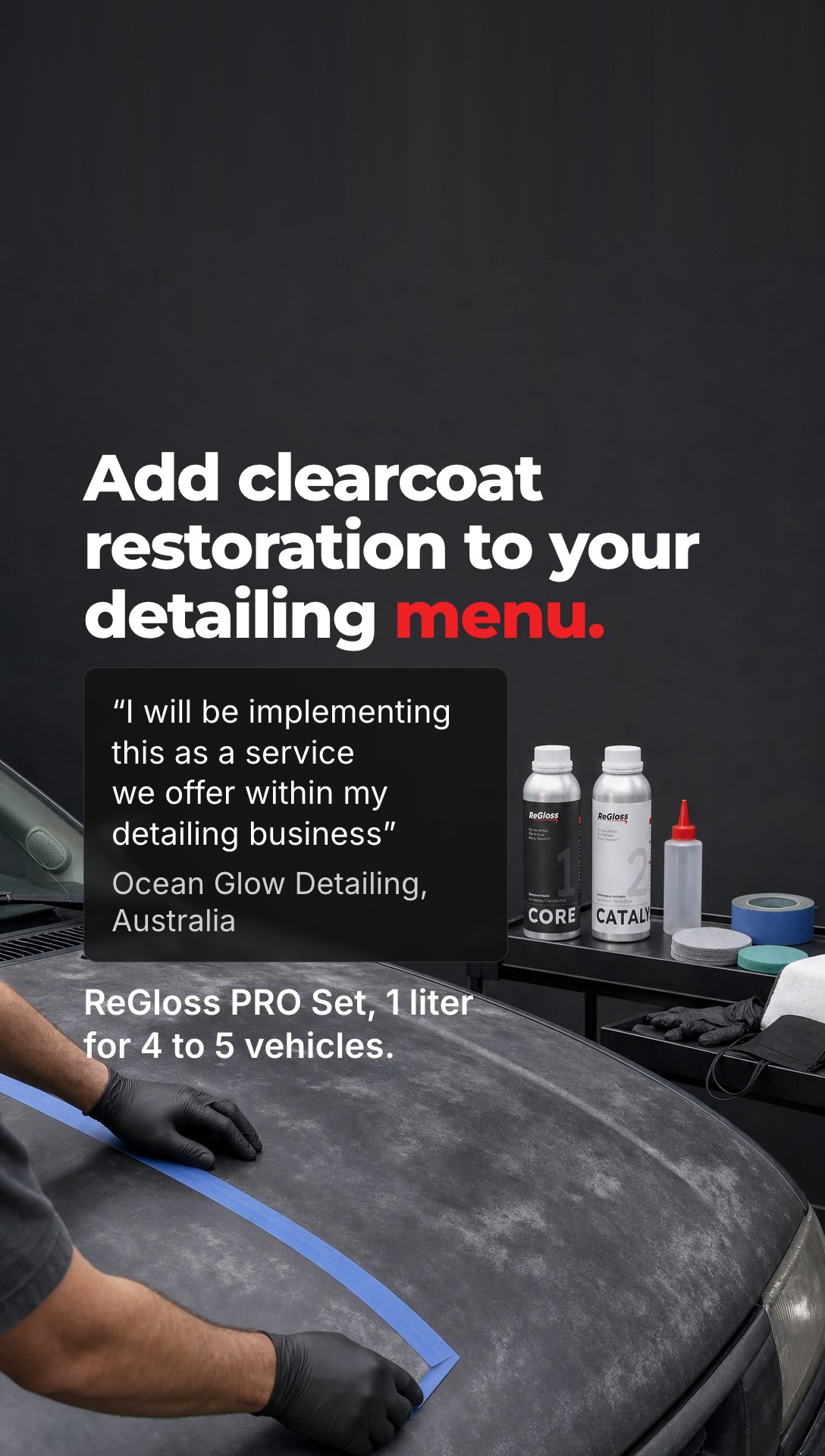 03. Add clearcoat restoration to your detailing menu.