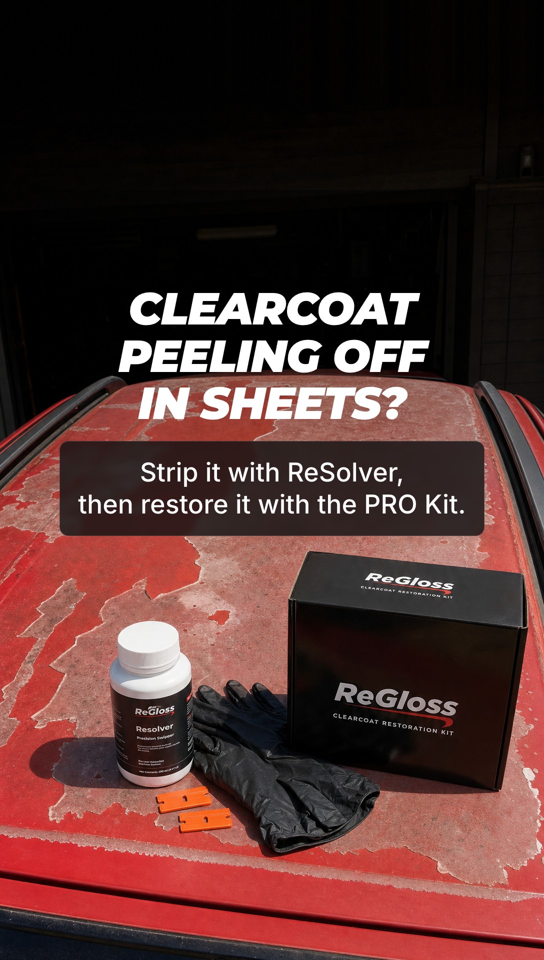 11. Clearcoat peeling off in sheets